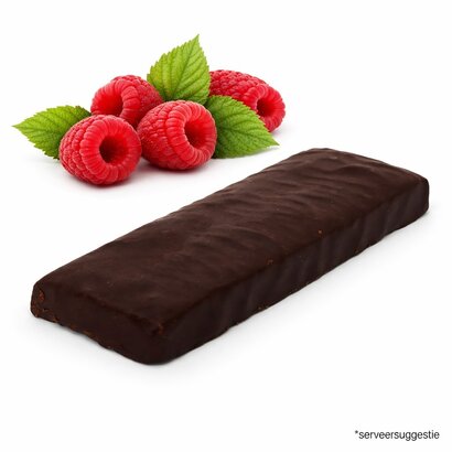 Proteïne vegan chocoladereep met frambozen smaak