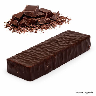 Donkere chocolade proteïne reep chocolade crunch