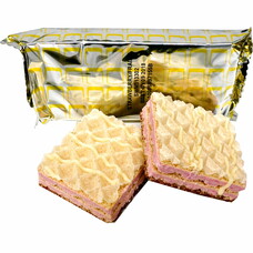dietisnack Wafel framboos met witte chocolade