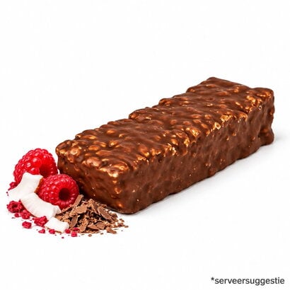 Proteïne fluffy chocoladereep framboos en kokosnoot (per 5 repen)