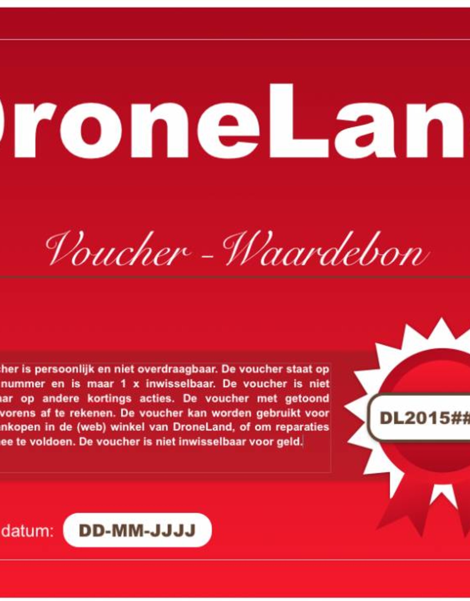 DroneLand DroneLand Waardebon 500 euro