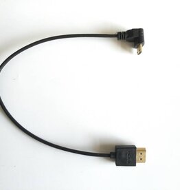 DroneLand 30 cm thin HDMI cable to mini, right angle for o.a. sony nex, panasonic gh 3, en andere camera's