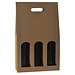 3-fles draagkarton met venster open golf naturel