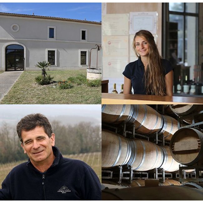 1-fles wijnkist Château Baracan - Côtes de Bordeaux, Frankrijk