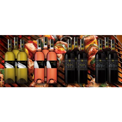 Barbecue wijnpakket bestaande uit 12 flessen wijn