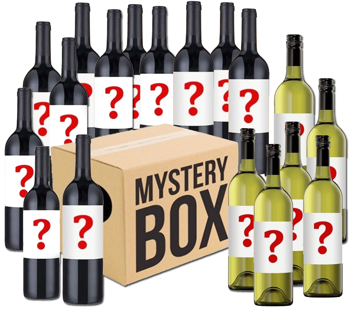 Mystery Pakket bestaande uit 18 flessen wijn (6 wit & 12 rood)