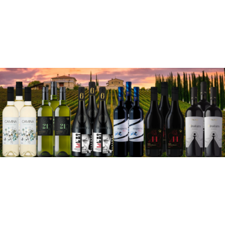 Favorieten Pakket 2022 bestaande uit 18 flessen wijn