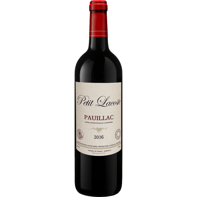 Château Grand-Puy-Lacoste Petit Lacoste Domaines François-Xavier Borie 2016 - Pauillac, Bordeaux, Frankrijk