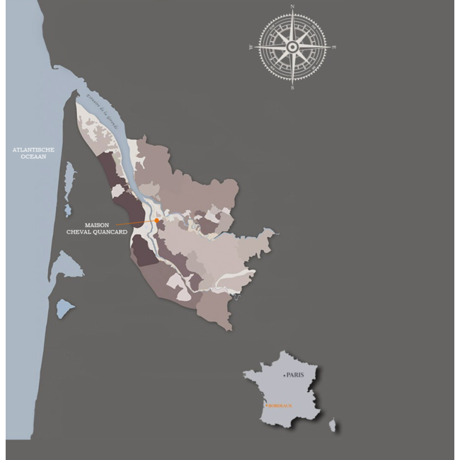 Cuvée Laurence Elevé en fûts de chêne Blanc A.O.C. Cheval Quancard - Entre-Deux-Mers, Bordeaux, Frankrijk