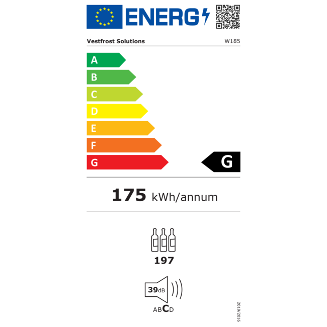 Vestfrost W 185 Wijnklimaatkast (197 fl.)