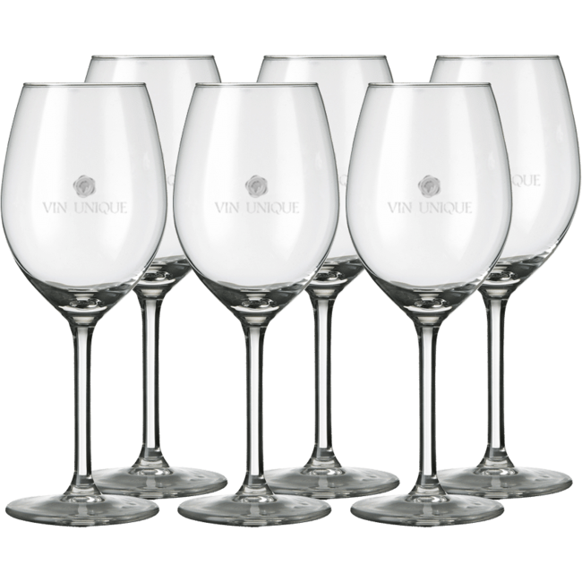 Wijnglazen met opdruk Vin Unique 6 stuks à 41 cl