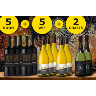 The Finest Grapes Feestdagen Pakket bestaande uit 10 flessen wijn + 2 flessen Cava