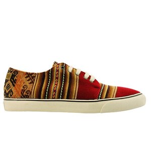 Clasico - Red - Low top sneaker aztec print