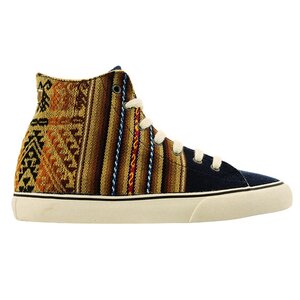 Clasico - Navy Blue - High top sneaker aztec print