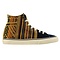 Clasico - Navy Blue - High top sneaker aztec print