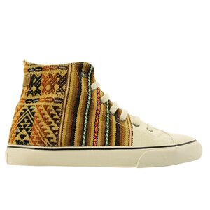 Clasico - White - High top sneaker aztec print