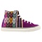 Clasico - Purple - High top sneaker aztec print