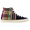 Clasico - Navy Blue - High top sneaker aztec print