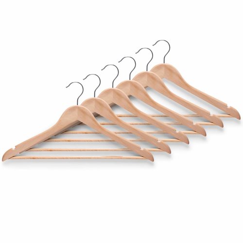 Zeller Present Houten kledinghangers (6 stuks)