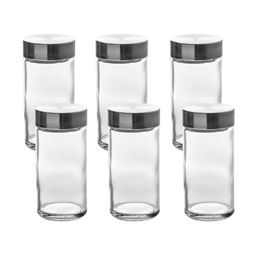 Five® Kruidenpotjes 80ml 6 stuks met metalen deksel