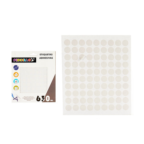 Pincello Ronde stickers wit | 2 formaten