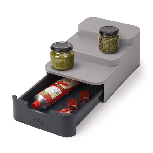 Joseph Joseph Keukenkast organizer met lade lichtgrijs Joseph Joseph - CupboardStore Joseph Joseph Keukenkast organizer met lade lichtgrijs Joseph Joseph - CupboardStore