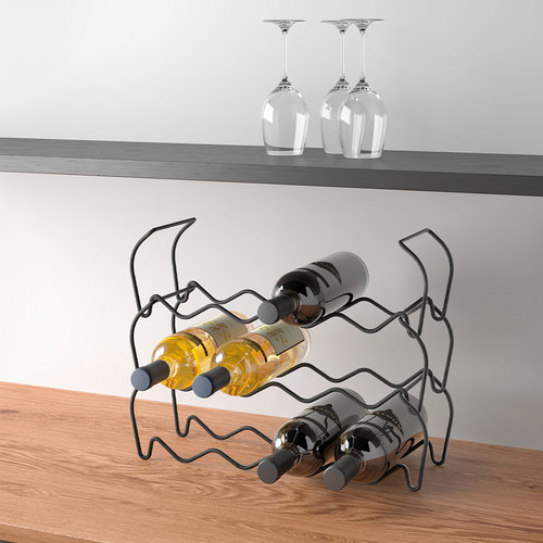 Tomado | Metaltex Wijnrek staal stapelbaar 3 stuks Metaltex - Black edition Tomado | Metaltex Wijnrek staal stapelbaar 3 stuks Metaltex - Black edition
