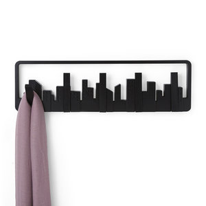 Umbra Design kapstok skyline uitklapbare haken zwart Umbra