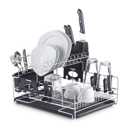 Zeller Present Afwasrek met bestek -en glazenhouder Zeller Zeller Present Afwasrek met bestek -en glazenhouder Zeller