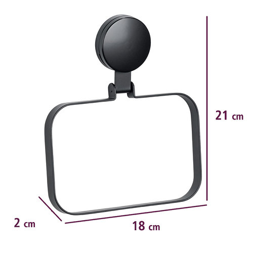 Wenko Handdoekring met zuignap Wenko - Pavia Black