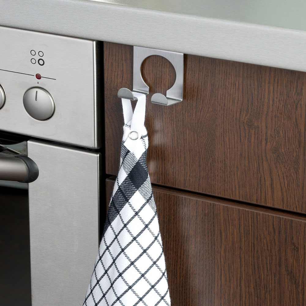 helpen Parel voertuig Handdoekhaakje voor keukenkastdeur - OpbergSpecialist