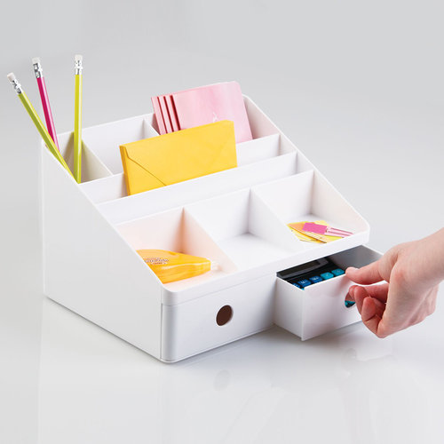 iDesign Witte organizer met lades 3-niveaus