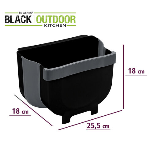 Wenko gft afvalbakje aanrecht met schraper Wenko - Black Outdoor Kitchen