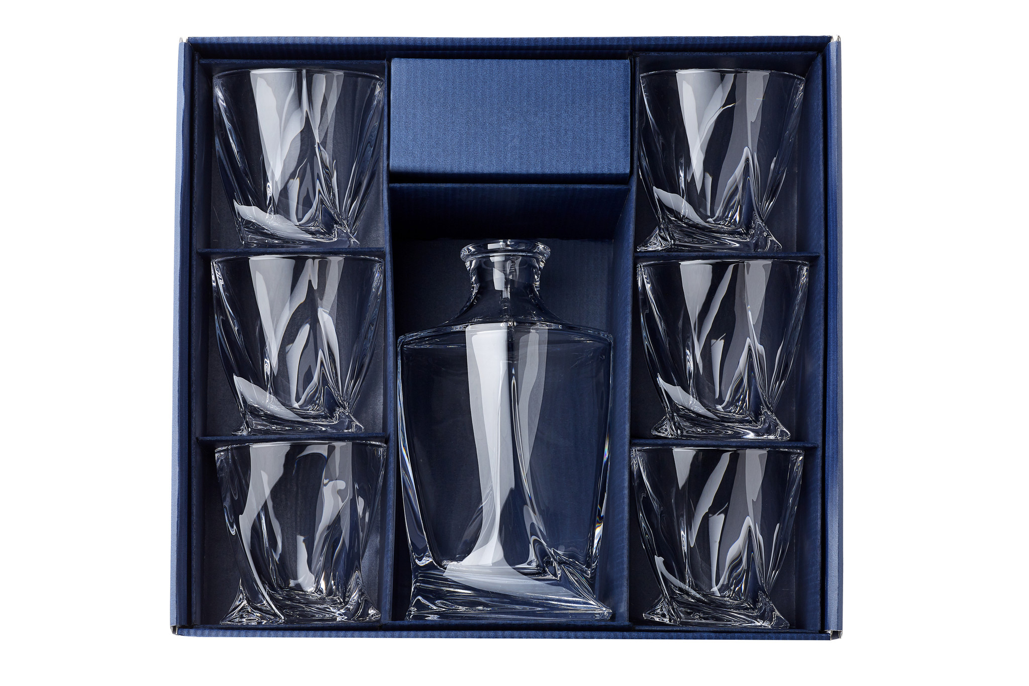 Crystalite Quadro Whiskyset 7-teilig