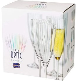 Crystalex Kate optic blanc 1x6 Kristallen Champagneglazen  220ml
