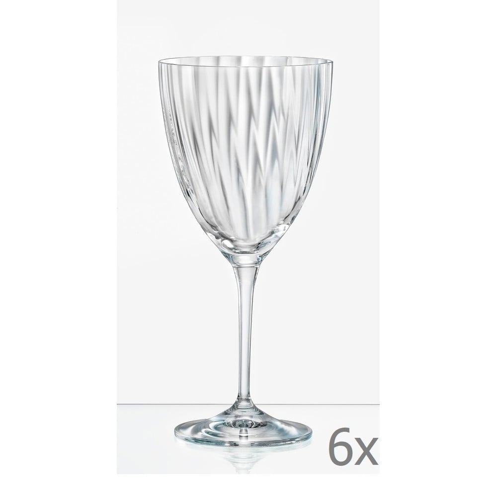 Crystalex Kate optic blanc 6 Kristallen  wijnglazen  400ml