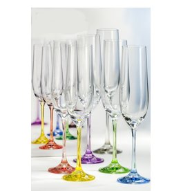 Crystalex Rainbow Champagner Gläser 190ml
