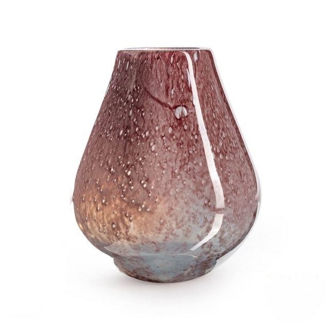 Fidrio  Vase Venedig H 28,5 T 22 CRANBERRY