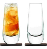 L.S.A. Whisky Islay Longdrinkglas 325 ml met Onderzetter Set van 2 Stuks
