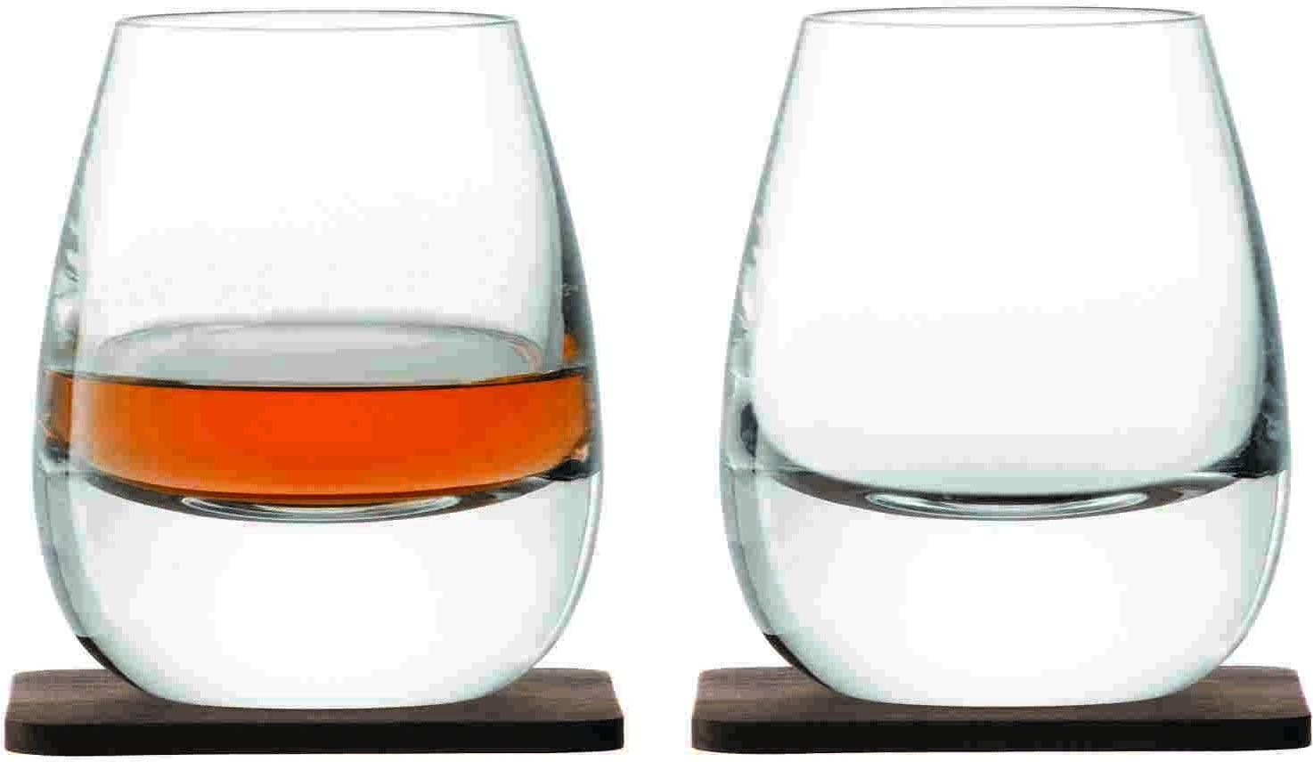 L.S.A. Whisky Islay Tumbler Glas met Onderzetter 250 ml Set van 2 Stuks