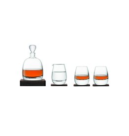 L.S.A. Whisky Decanteerkaraf Set met Onderzetter Set van 4 Stuks