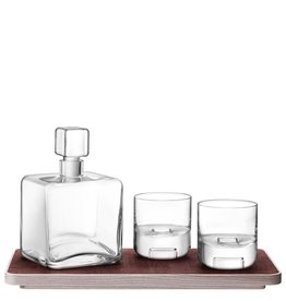 L.S.A. Cask Whisky Connoisseur Set met Dienblad Set van 3 Stuks