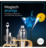 DOUBLE MMM Bartender Cocktailset - Rvs- 18delig. Met Coctail Recepten App