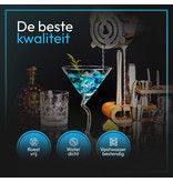 DOUBLE MMM Bartender Cocktailset - Rvs- 18delig. Met Coctail Recepten App