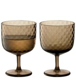 L.S.A. Dapple Wijnglas 325 ml Set van 2 Stuks Earth Brown
