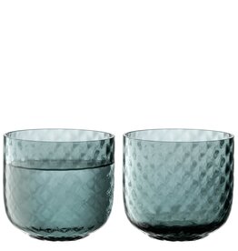 L.S.A. Dapple Waterglas 300 ml Set van 2 Stuks Water Blue
