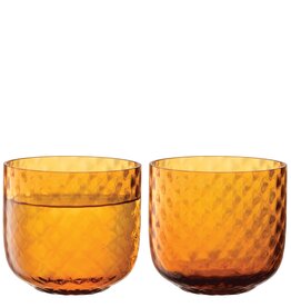 L.S.A. Dapple Waterglas 300 ml Set van 2 Stuks Sun Amber