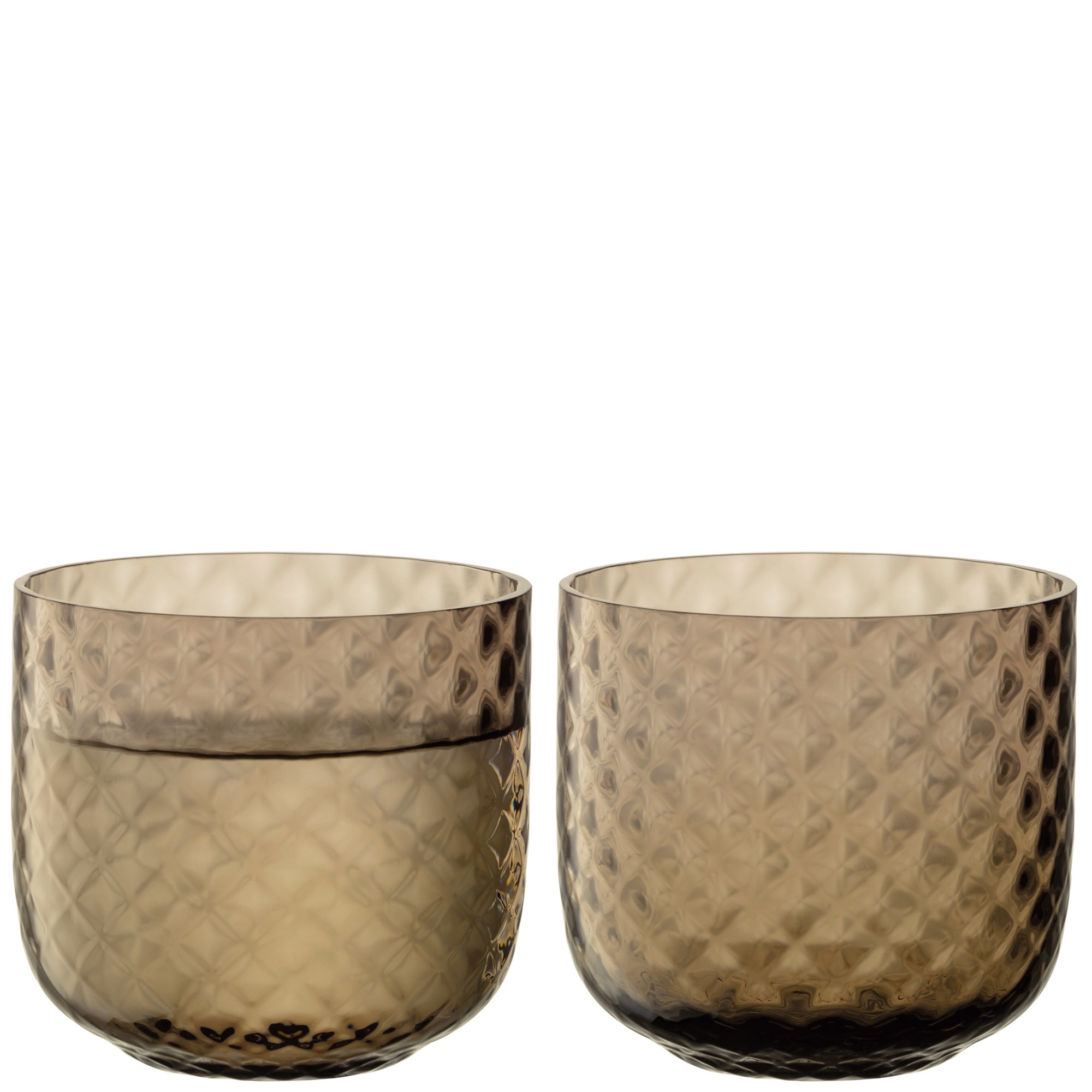 L.S.A. Dapple Waterglas 300 ml Set van 2 Stuks Earth Brown