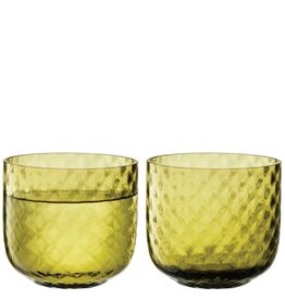 L.S.A. Dapple Waterglas 300 ml Set van 2 Stuks Woodland Green