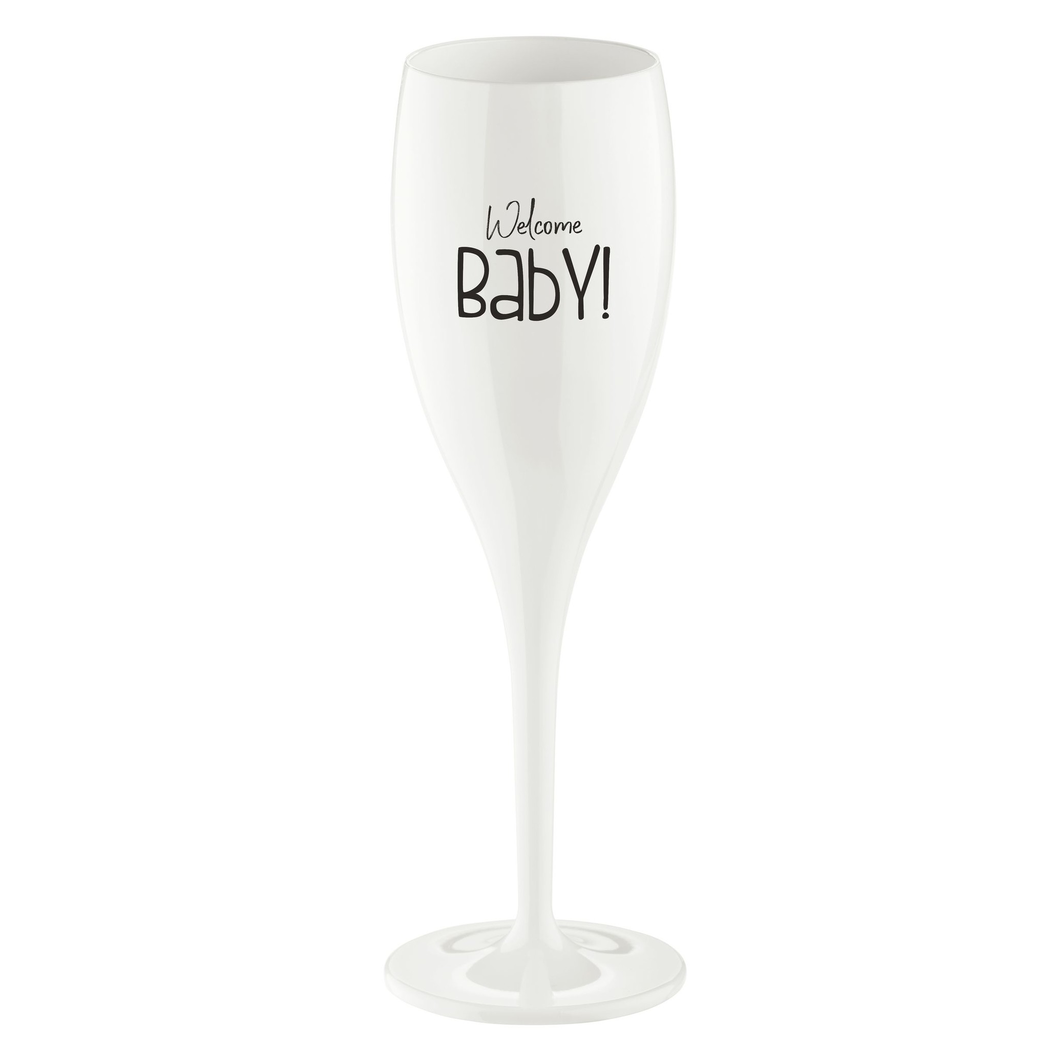 Koziol Superglas Cheers No. 1 Champagne Glas Welcome Baby